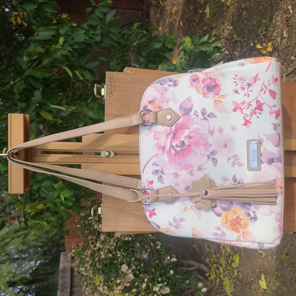 Nicole Miller Floral Vegan Leather Purse NWOT